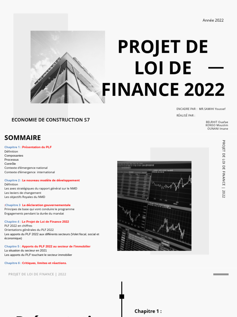 Présentation Du PLF 2022 | PDF