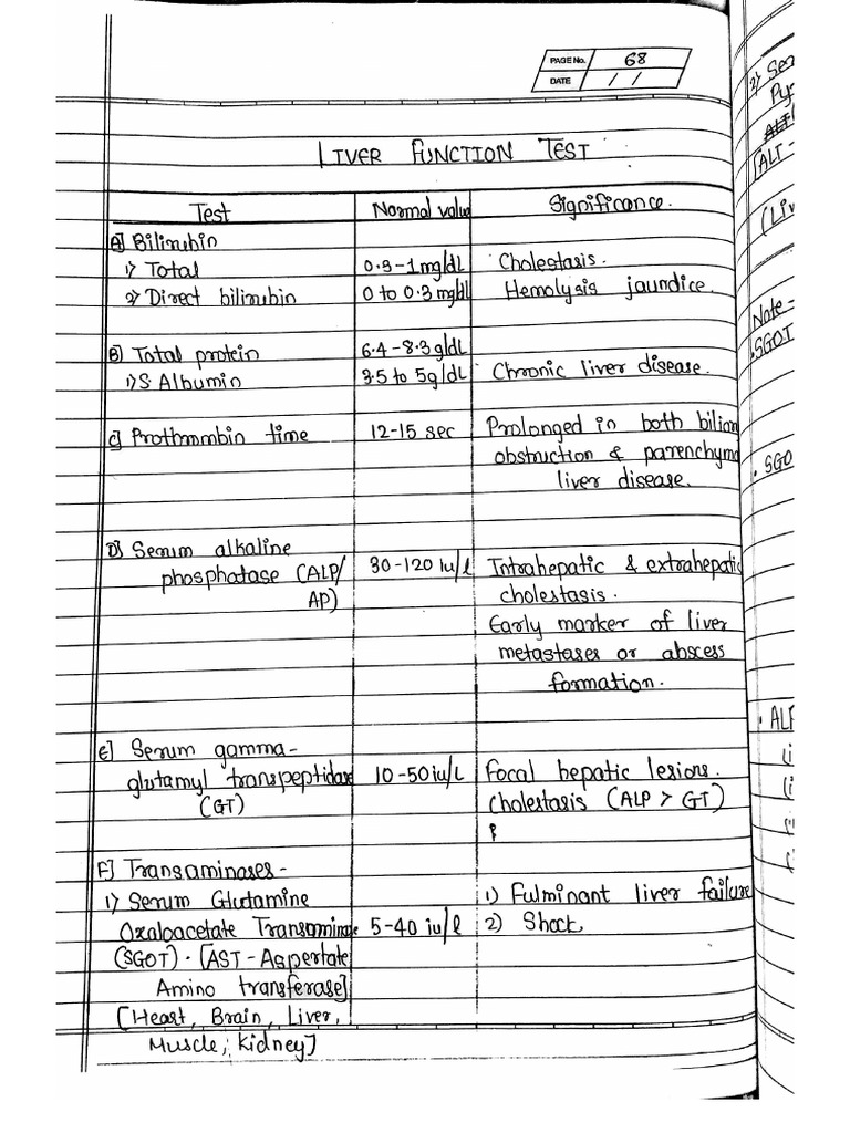 Lft liver function test pdf