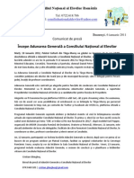 Comunicat de presa - Începe Adunarea Generală a Consiliului Naţional al Elevilor