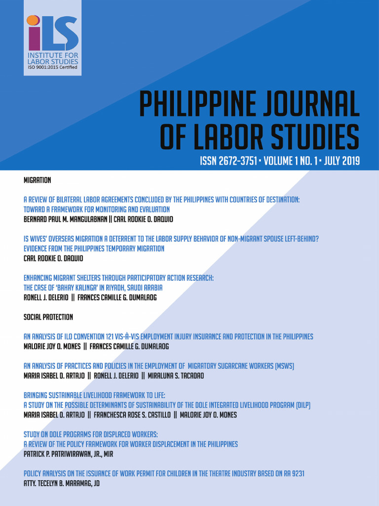 Philippine Labor Studies Journal 2019 | PDF | Memorandum Of ...