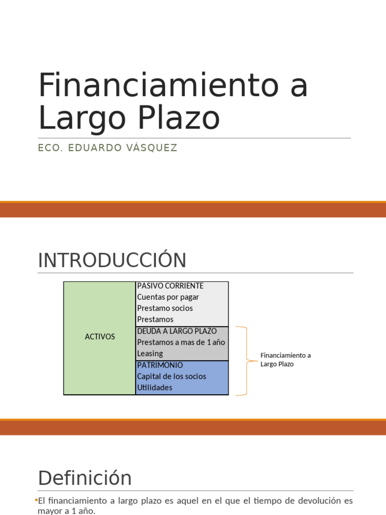 Guía Completa sobre Financiamiento a Largo Plazo | PDF | Compartir ...
