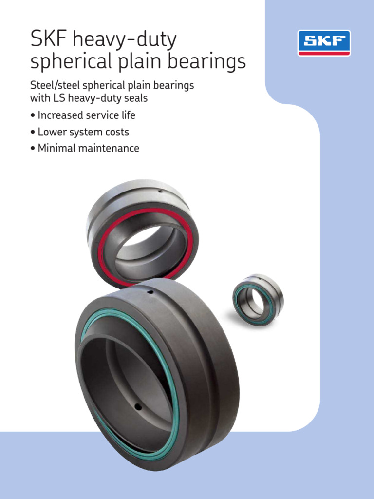 SKF Heavy-Duty Spherical Bearings Guide | PDF | Bearing (Mechanical ...