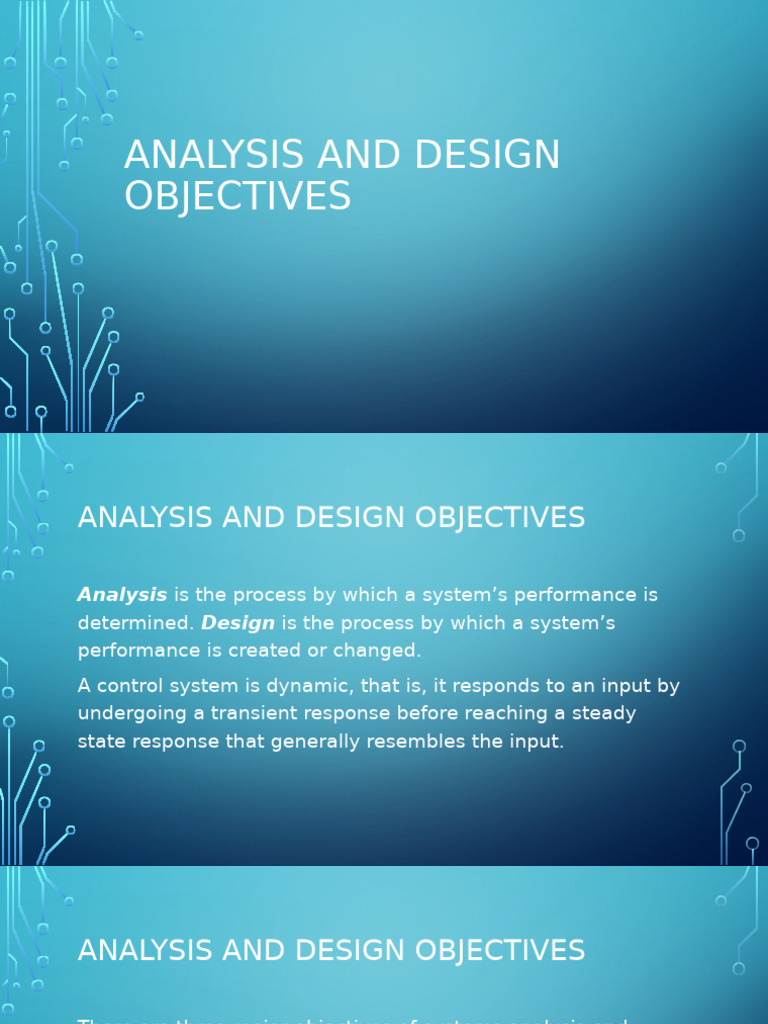 Module 2 Analysis and Design Objectives | PDF