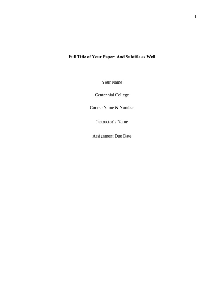 APA Formatted Paper Handout-APA 7e | PDF