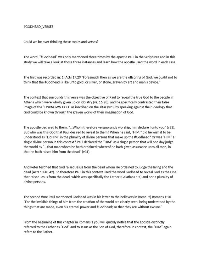 Godhead verses 1a pdf