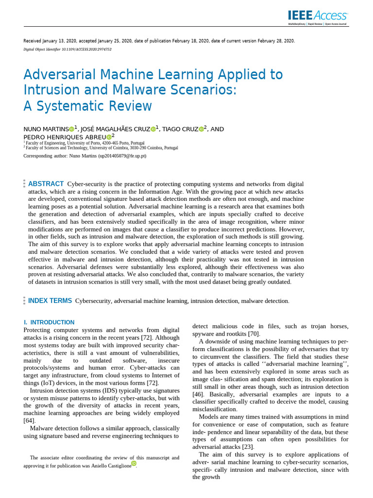 Adversarial - Machine - Learning - Applied - To - Intrusion - and ...