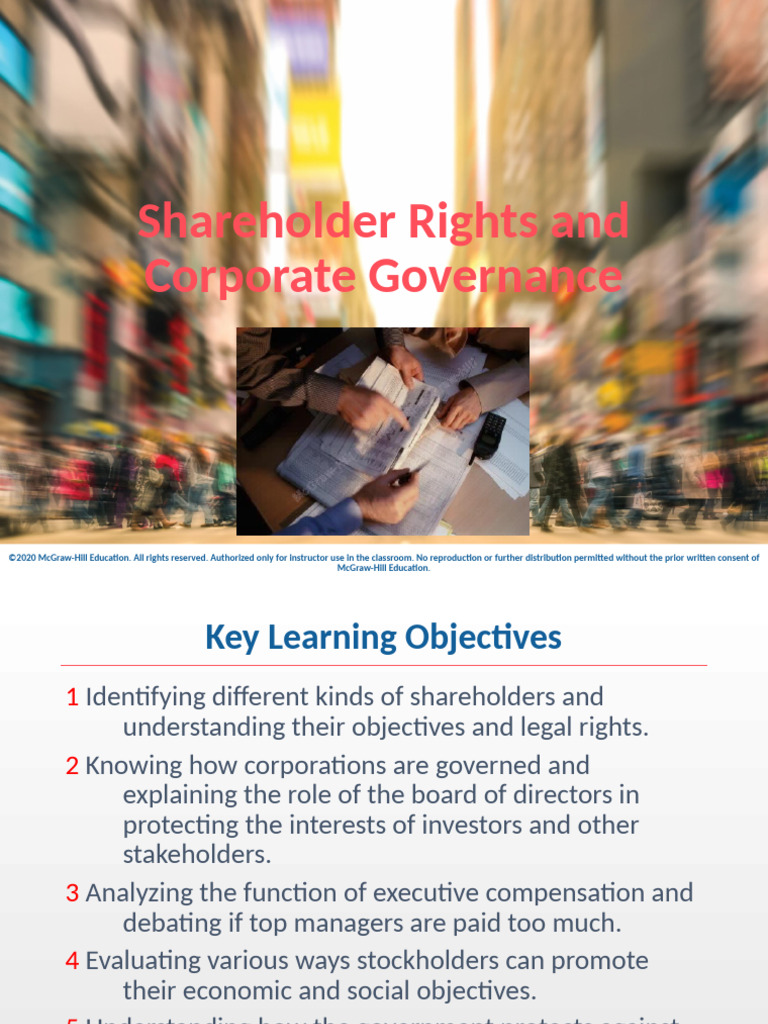 Shareholder Rights and Corporate Governance | PDF