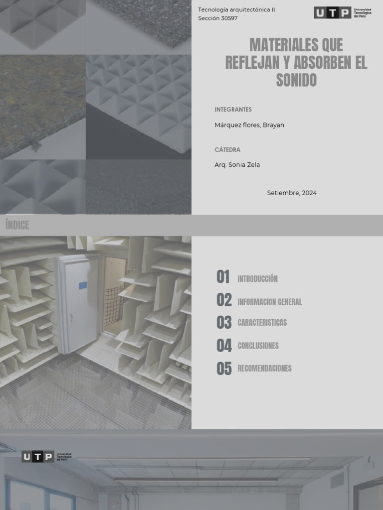s06 Materiales Que Reflejan y Absorben El Sonido | PDF