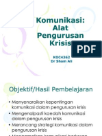 Komunikasi Alat Pengurusan Krisis