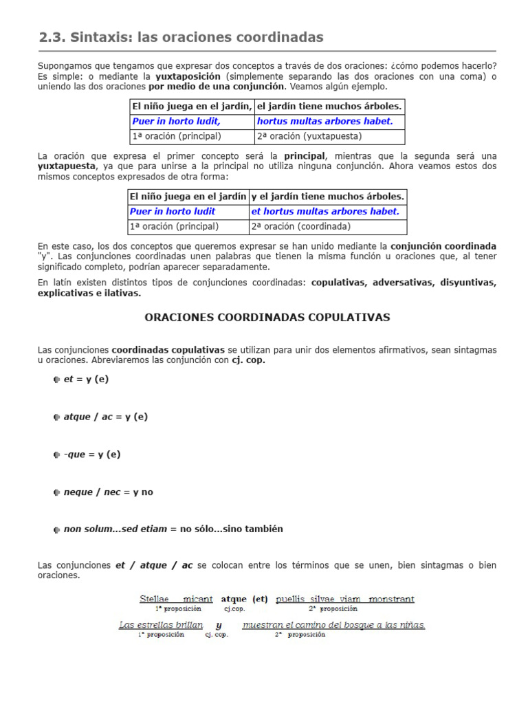Ejemplos de oraciones disyuntivas | PDF | Oración (Lingüística) | Artes ...