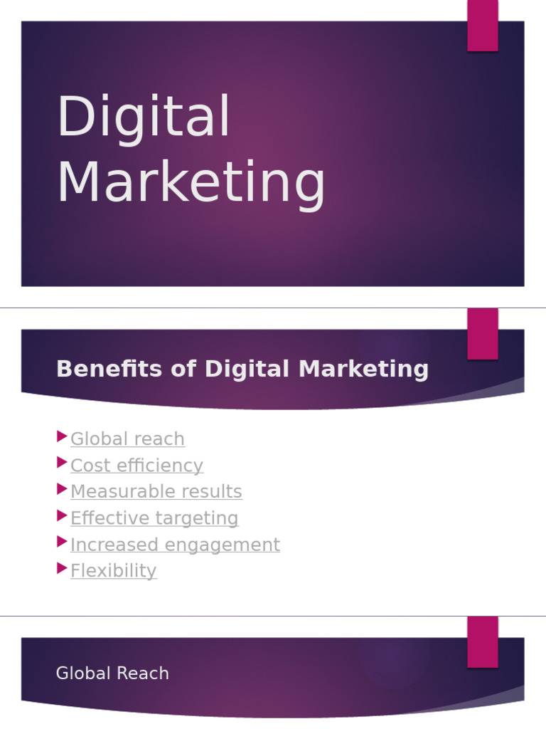 Advantages of Digital Marketing | PDF | Digital Marketing | Business
