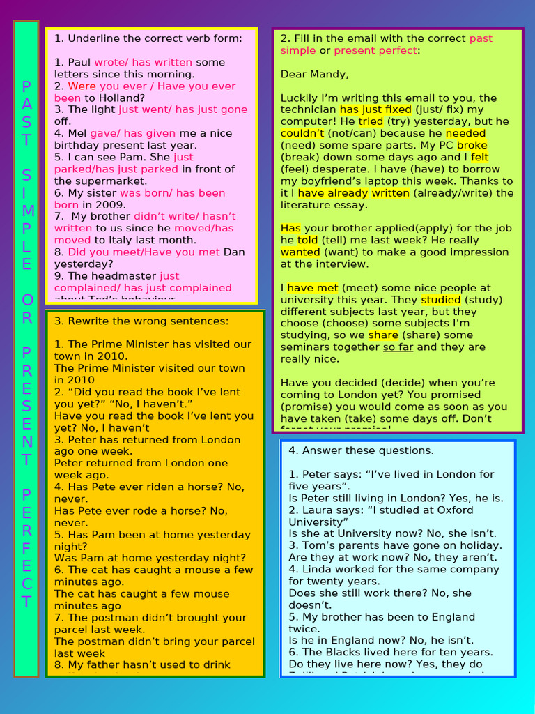 Present Perfect 1 | PDF