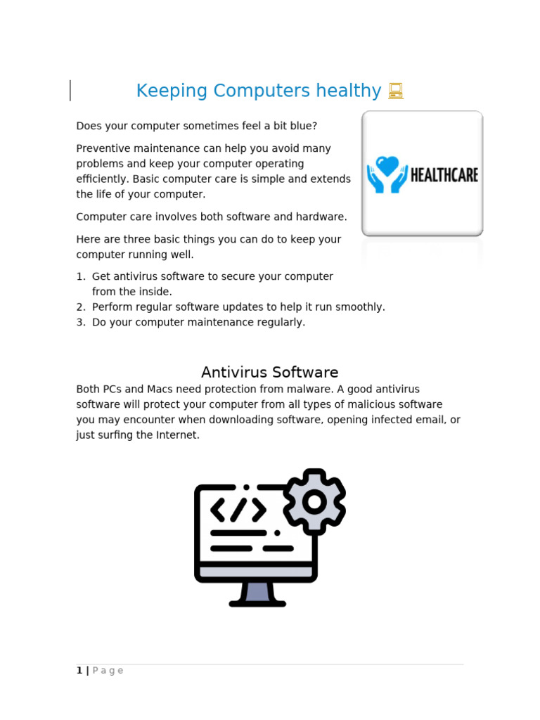 Essential Computer Maintenance Tips | PDF | Microsoft Office | Malware