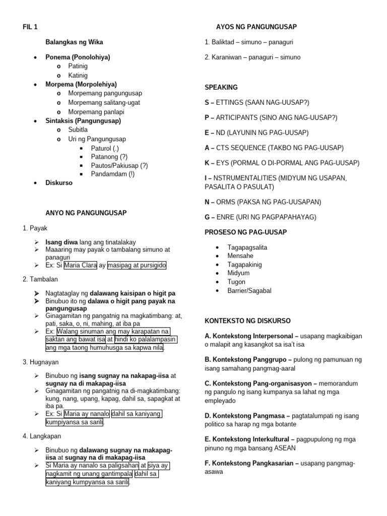 FIL 1 - Reviewer | PDF