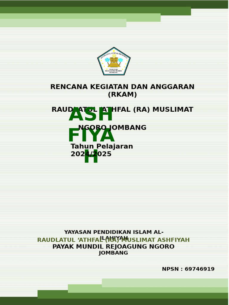 Contoh Cover 4 RKAM | PDF