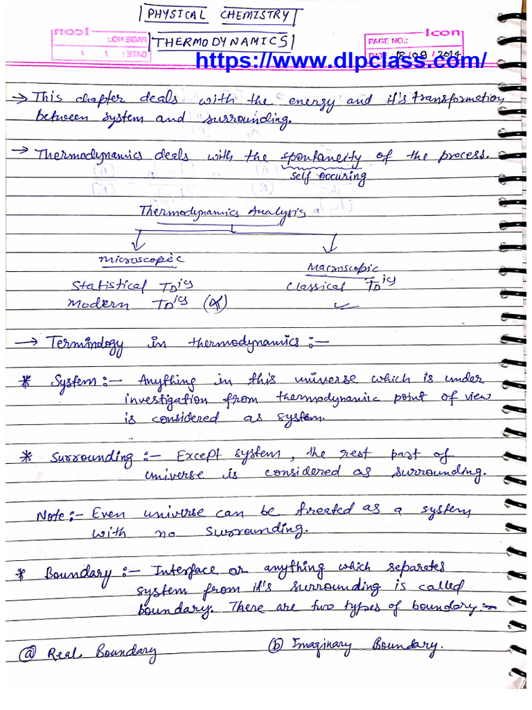 Thermodynamics Kota Notes Pdf