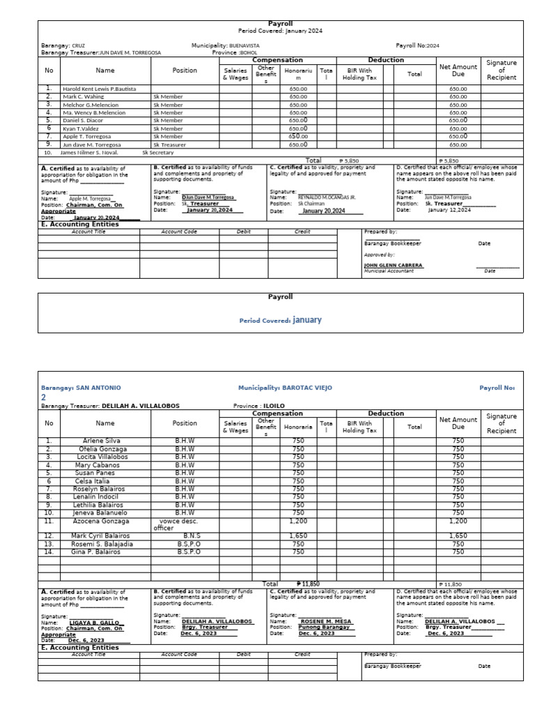 Payroll | PDF