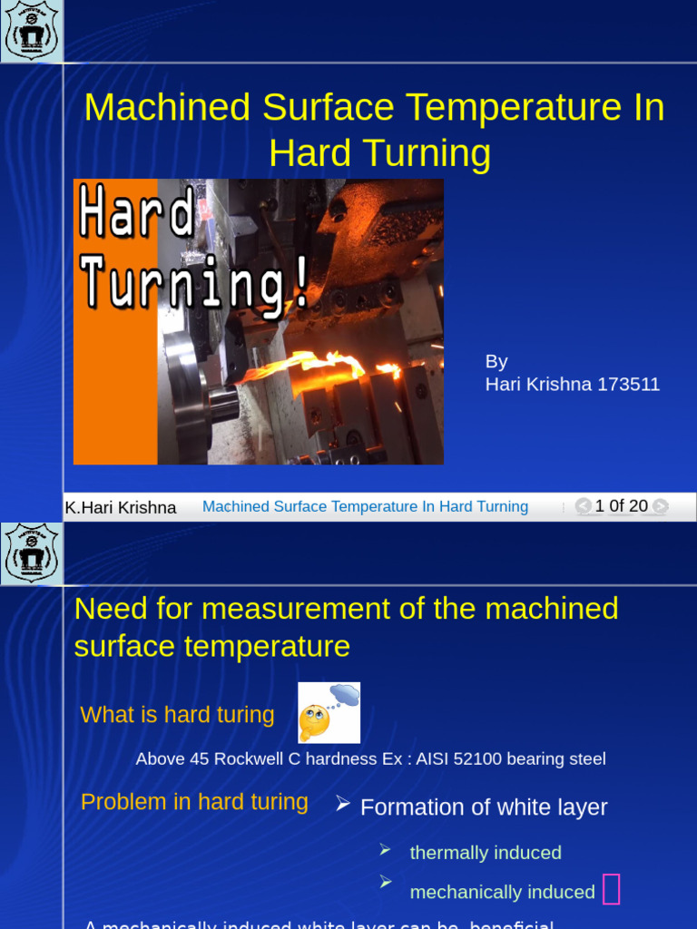 Machined Surface Temperature in Hard Turning | PDF | Thermocouple ...