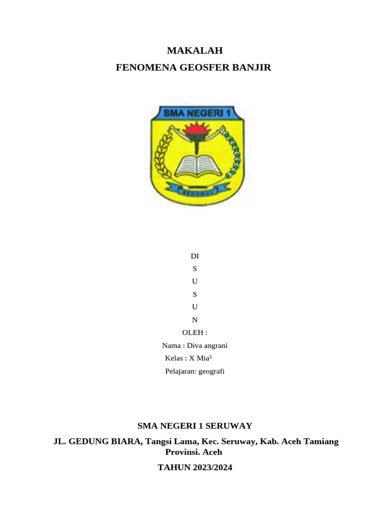 Makalah Geografis Diva Angraeni Xmia | PDF