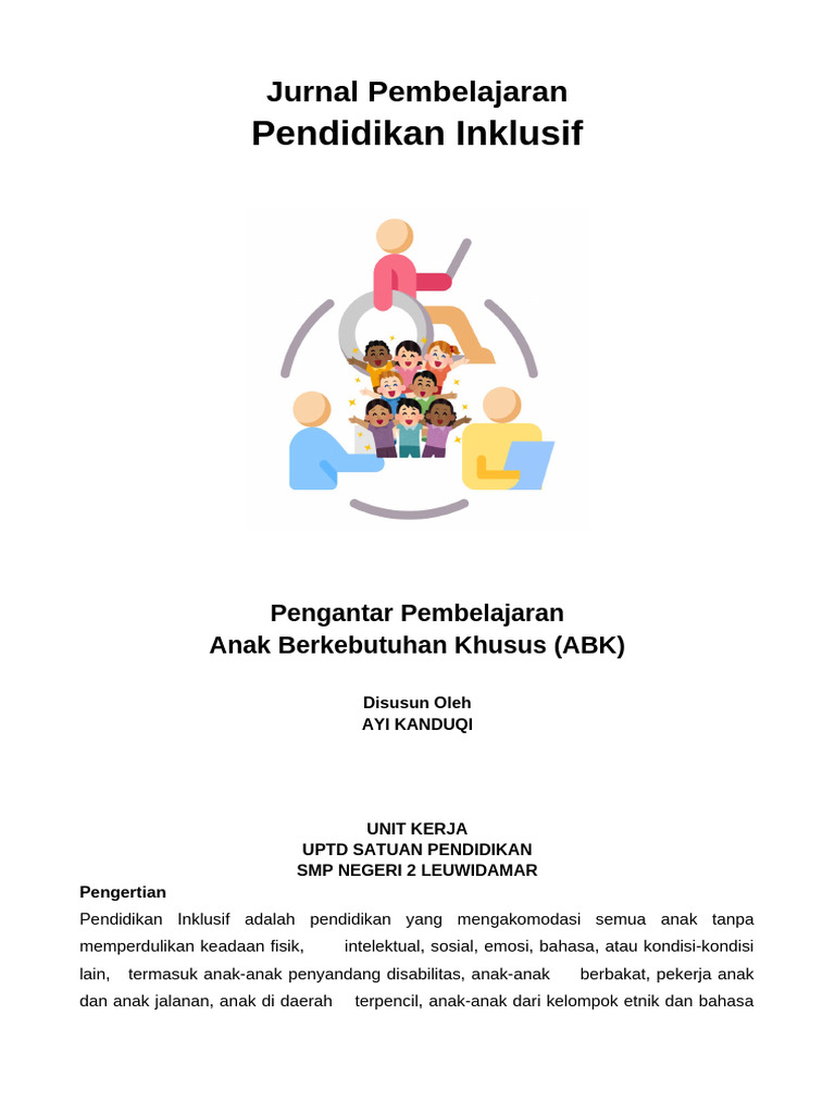 Jurnal Pembelajaran Pendidikan Inklusi Ayi | PDF
