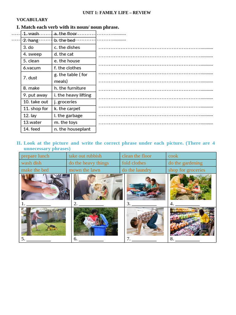 Lop 10 - Unit 1 | PDF