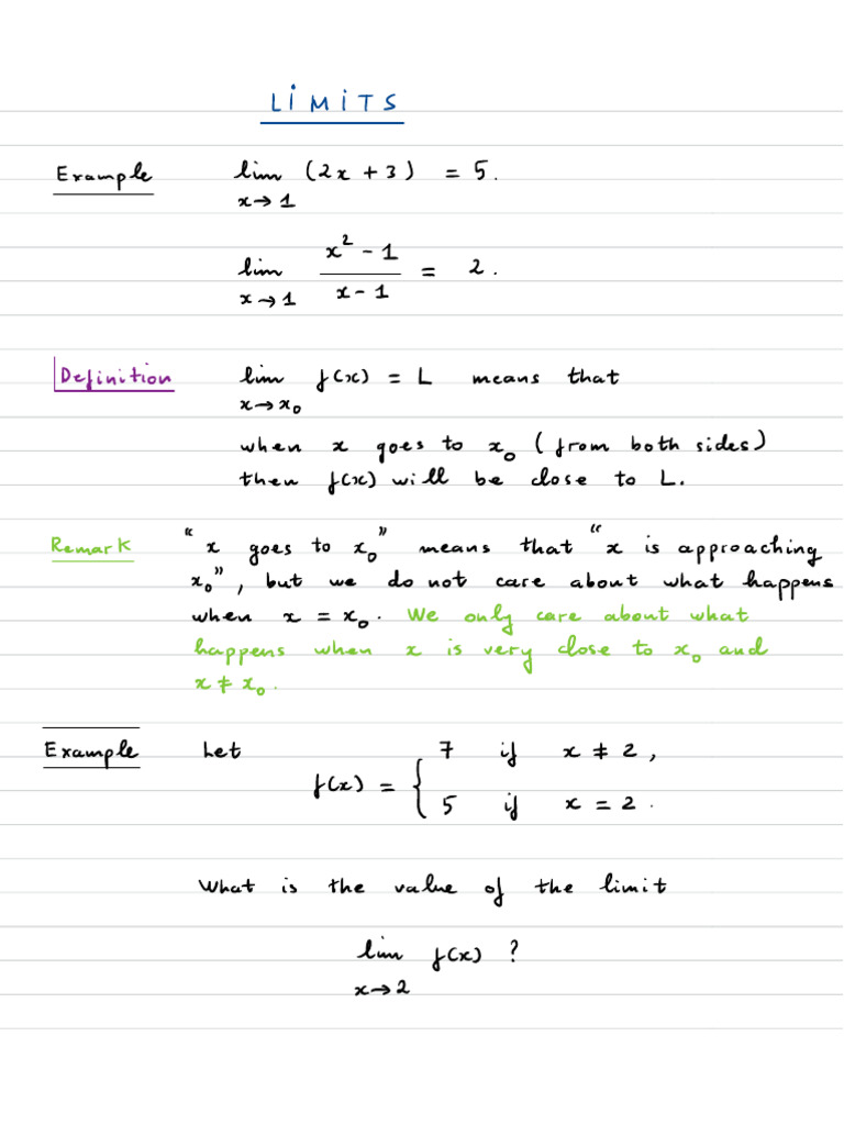Limits 1 | PDF