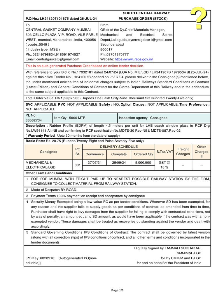 LH241207101675 Rubber Profile (EDPM) | PDF