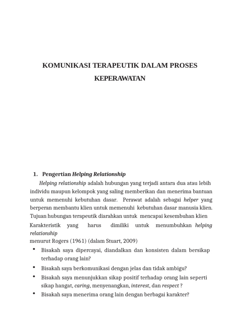 KOMUNIKASI PERT 3A NEW (Help Relationship) | PDF