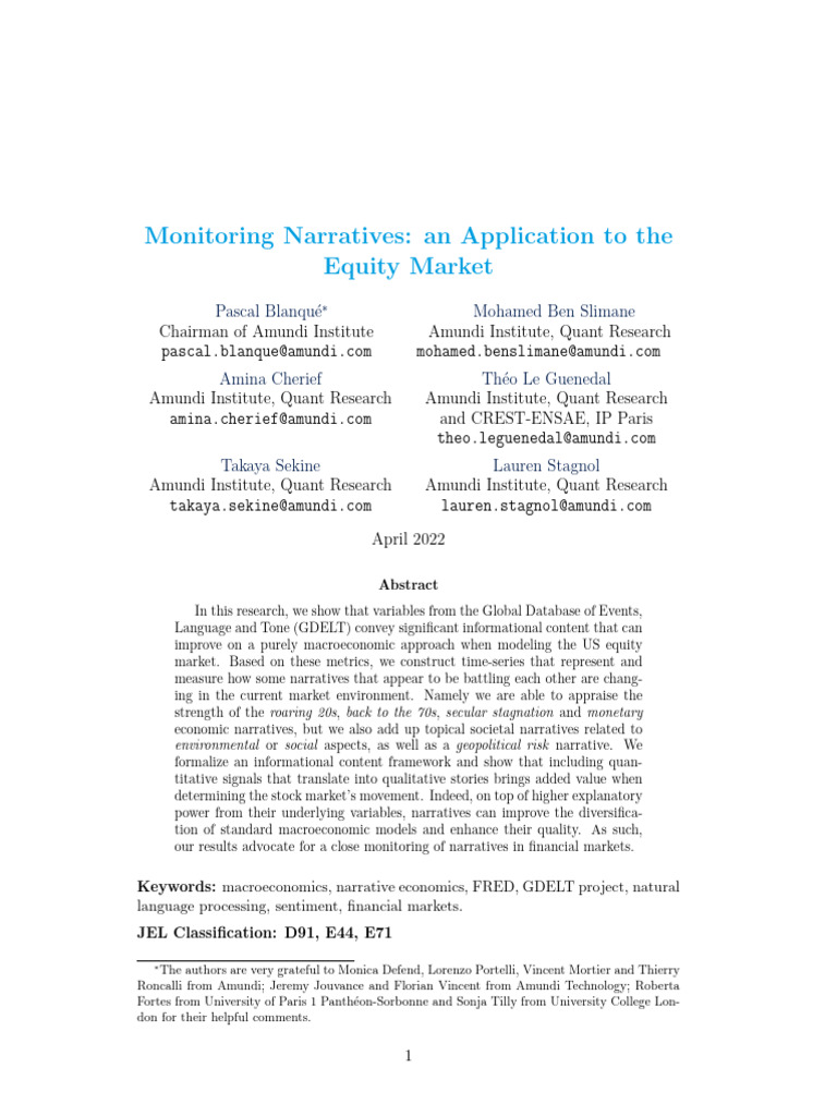 Paper On Narratives | PDF