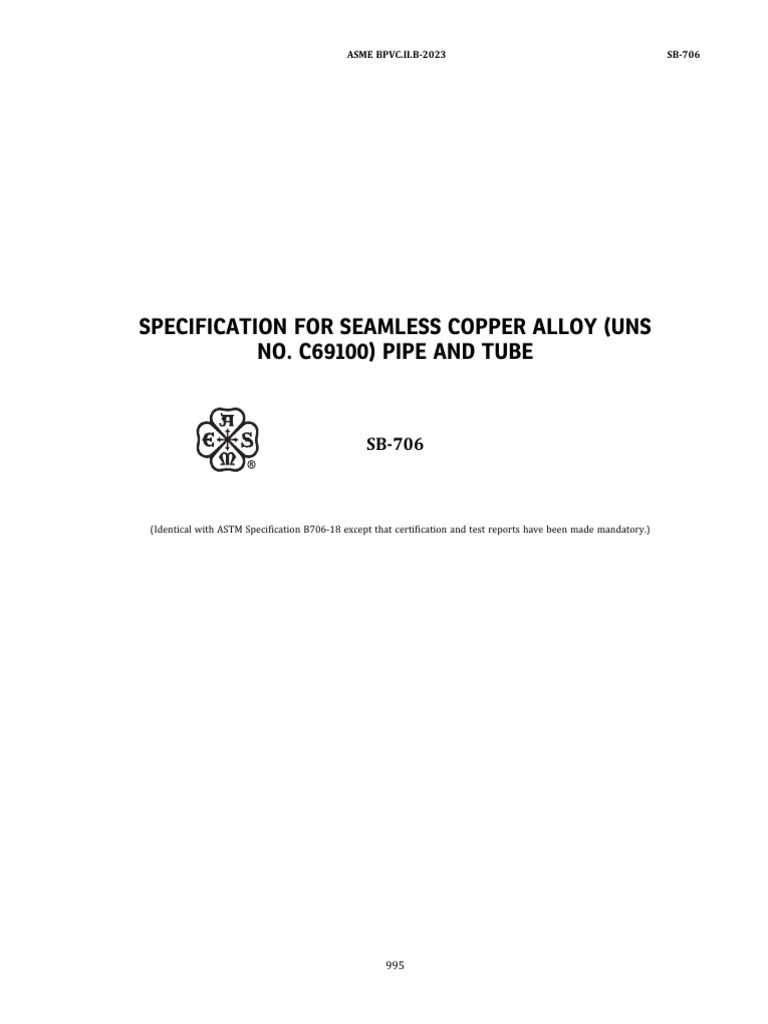 Asme B 706 - 2023 | PDF