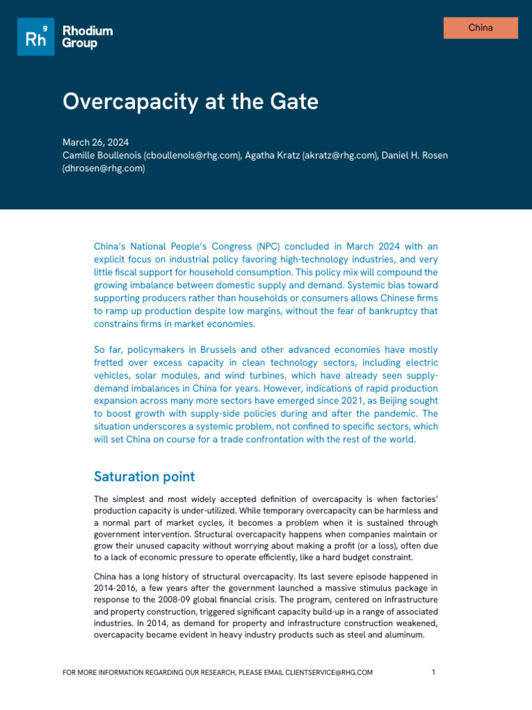 Overcapacity at The Gate | PDF