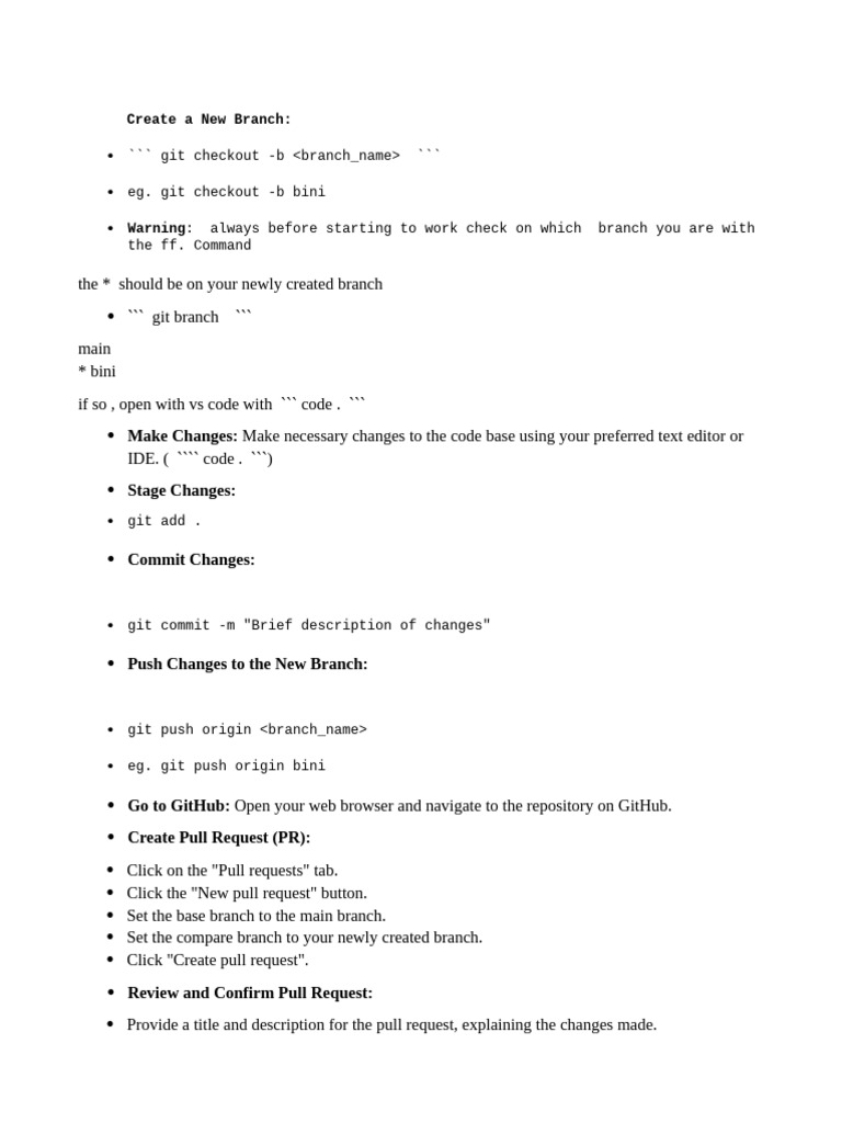 Steps To Start Working | PDF