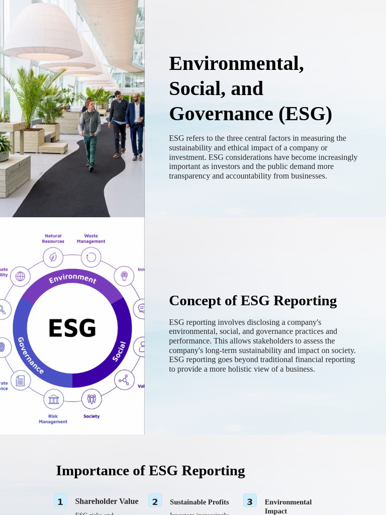Environmental Social and Governance ESG | PDF
