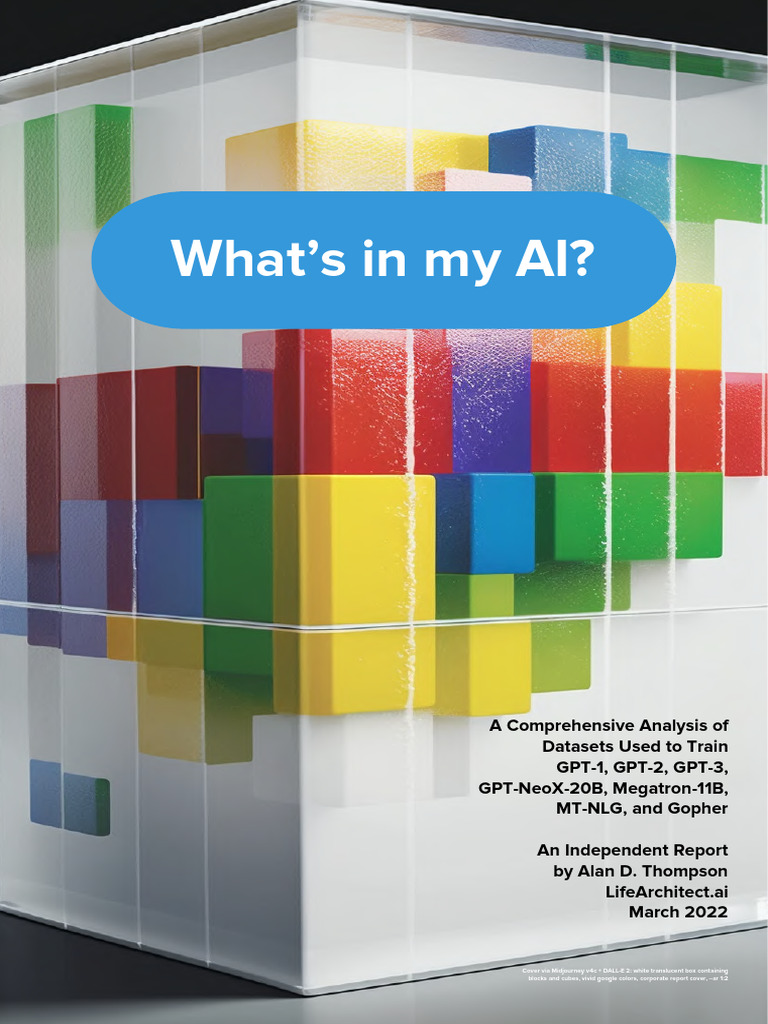 2022 Alan D Thompson Whats in My AI Rev 0b | PDF
