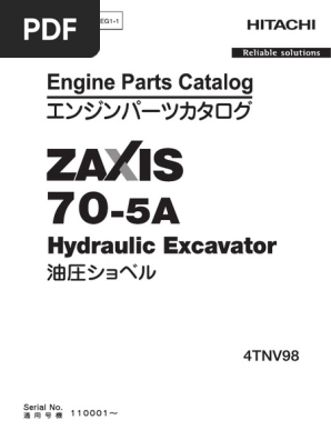 Zx70-5a - Engine Parts Catalog | PDF