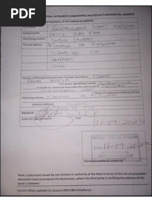 Proof of Residence