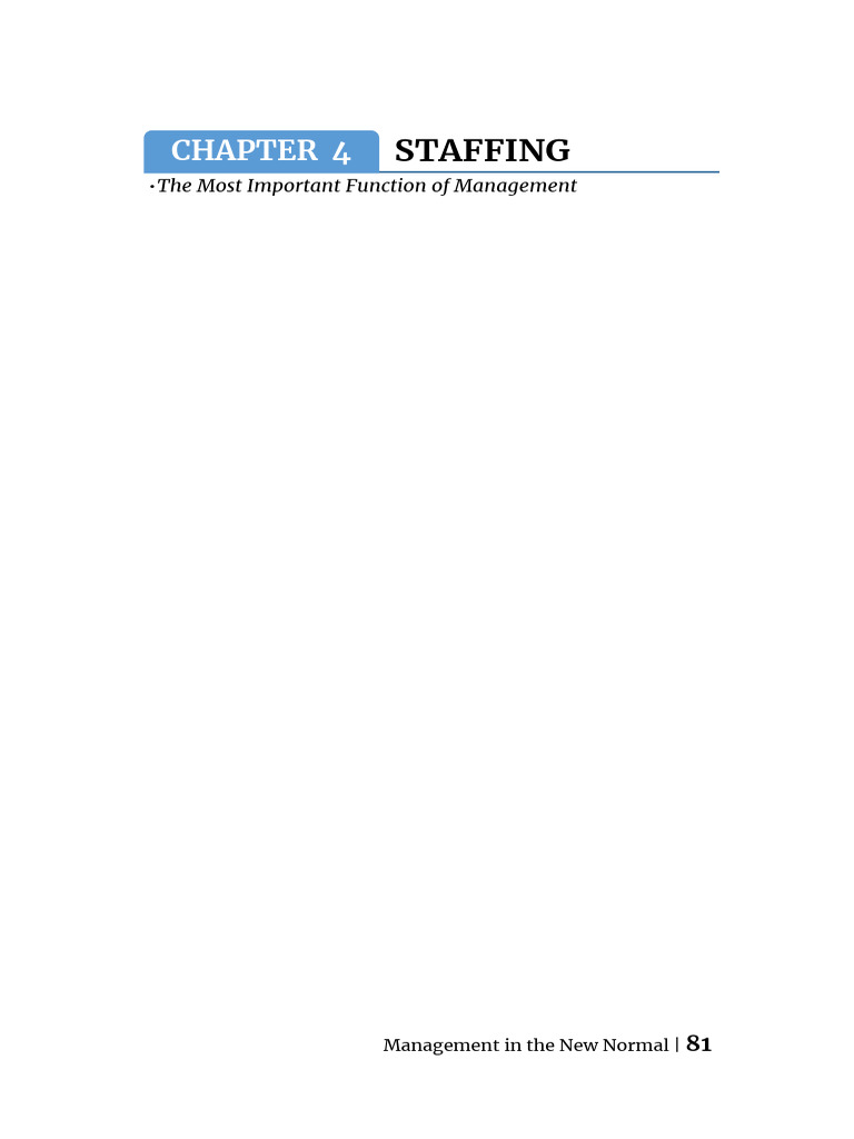 Chapter 4 Staffing | PDF