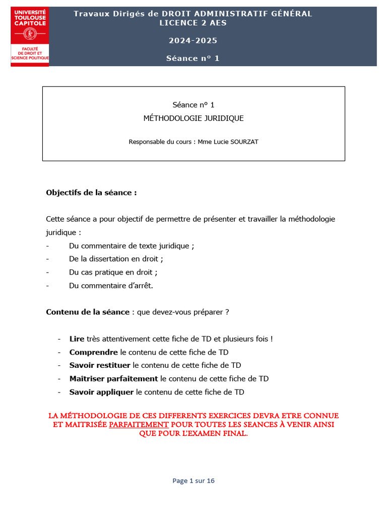 Fiche TD 1 Dag Sem 3 24-25 | PDF
