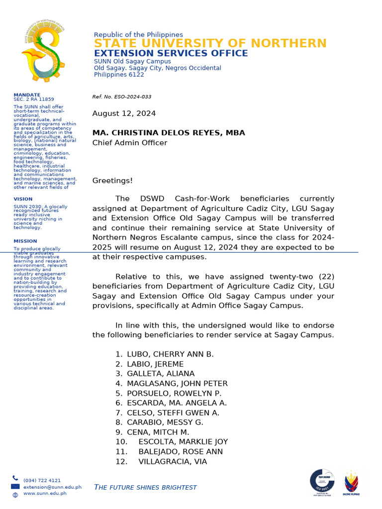 Reassign of Respective Area Newsite | PDF