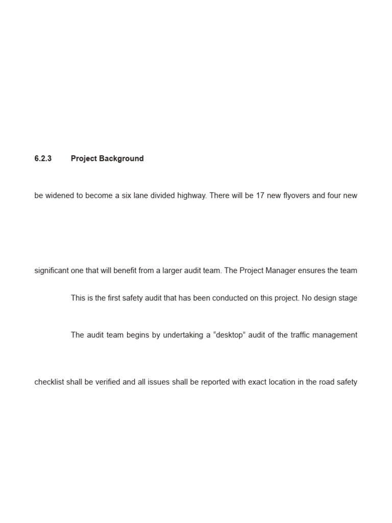 Construction Stage Road Safety Audit | PDF | Traffic | Road