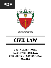 2024 Golden Notes - Civil Law