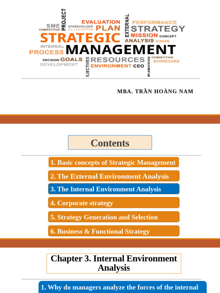 Chapter 3 - The Internal Environment Analysis | PDF