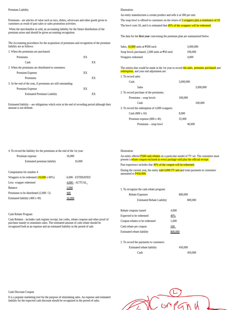 Understanding Premium Liabilities and Accounting | PDF | Rebate ...
