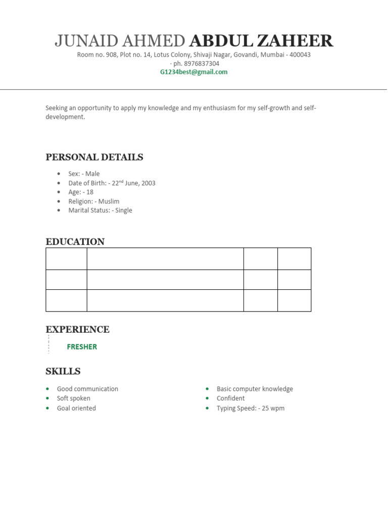 Junaid Resume | PDF