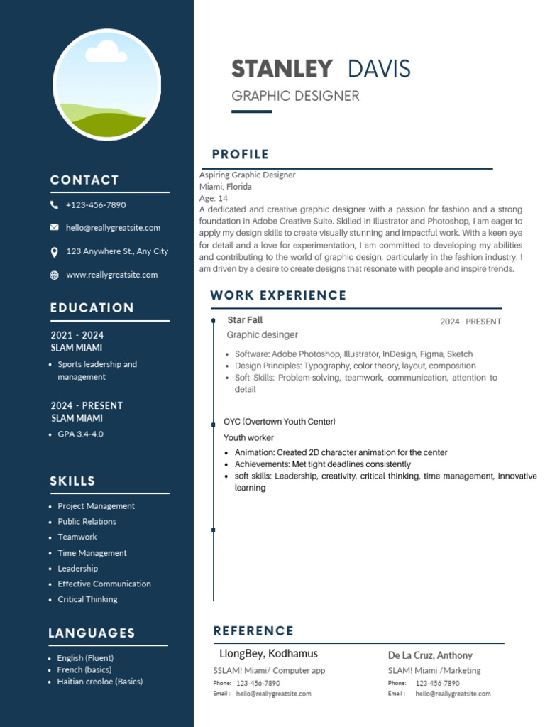 Blue Simple Professional CV Resume | PDF
