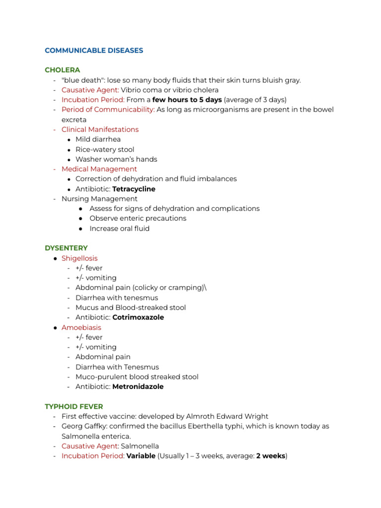 Overview of Communicable Diseases | PDF | Hepatitis | Science & Mathematics