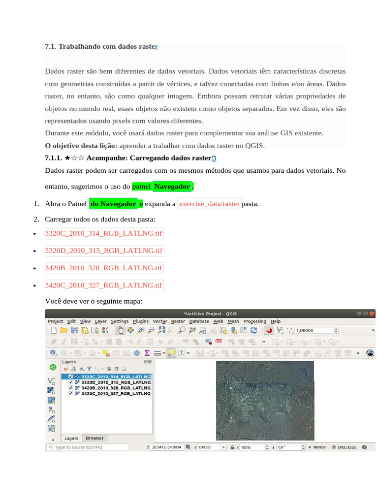 7.1. Trabalhando Com Dados Raster | PDF
