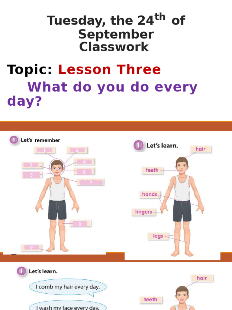 UNIT 1 Lesson 3 WHAT DO YOU DO EVERY DAY | PDF