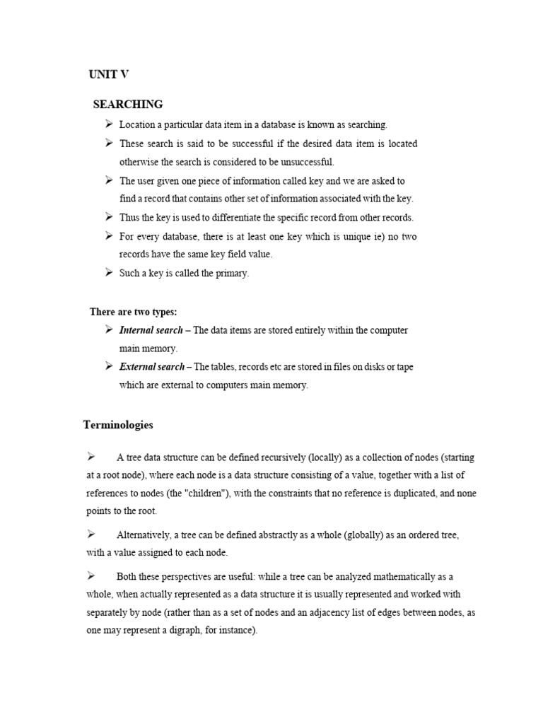 Dsa Unit V | PDF