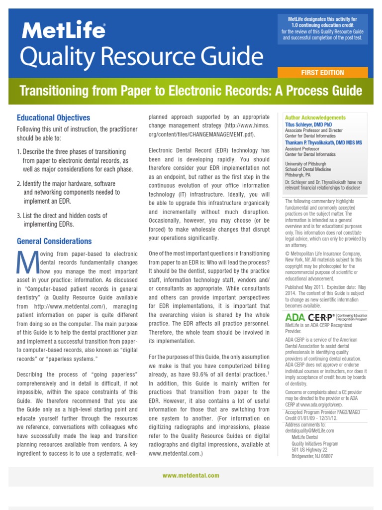 Federal Mandate For Electronic Medical Records